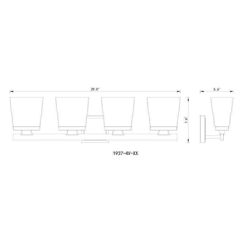 Z-Lite - Astor 4-Light Vanity Light - Lights Canada
