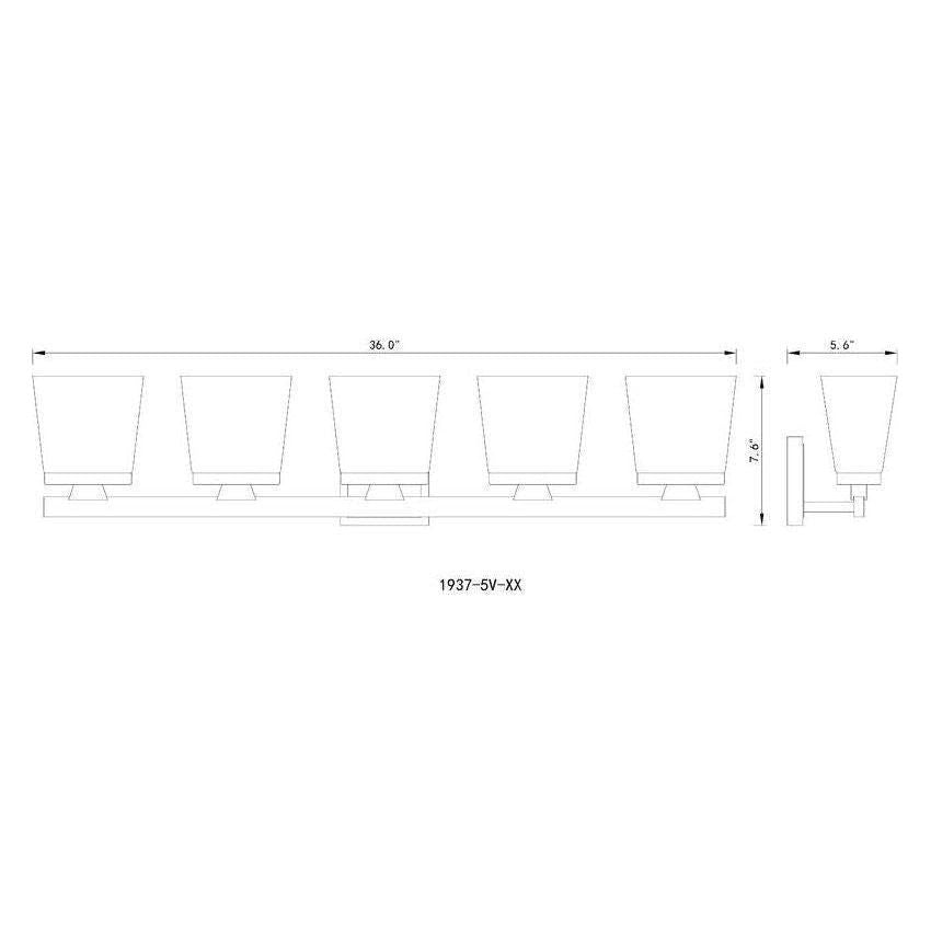 Z-Lite - Astor 5-Light Vanity Light - Lights Canada