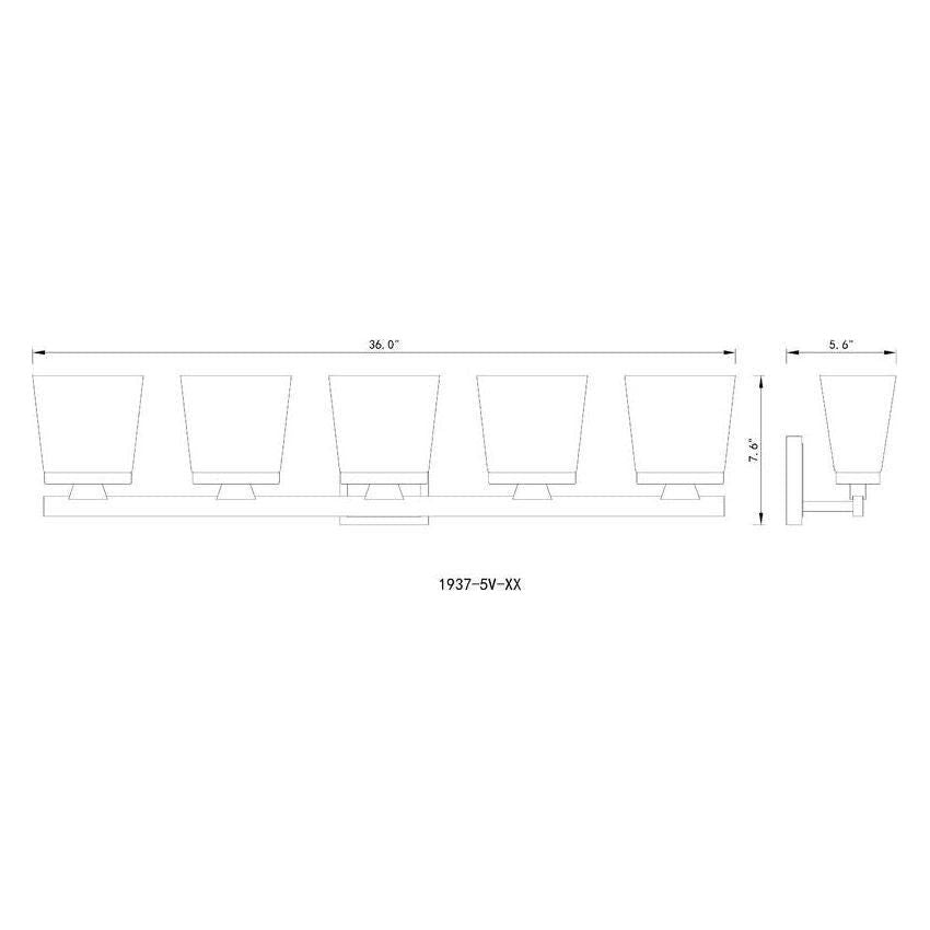 Z-Lite - Astor 5-Light Vanity Light - Lights Canada