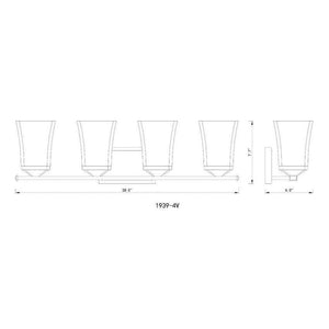 Z-Lite - Darcy 4-Light Vanity Light - Lights Canada