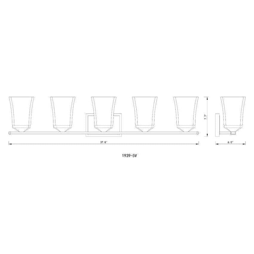 Z-Lite - Darcy 5-Light Vanity Light - Lights Canada