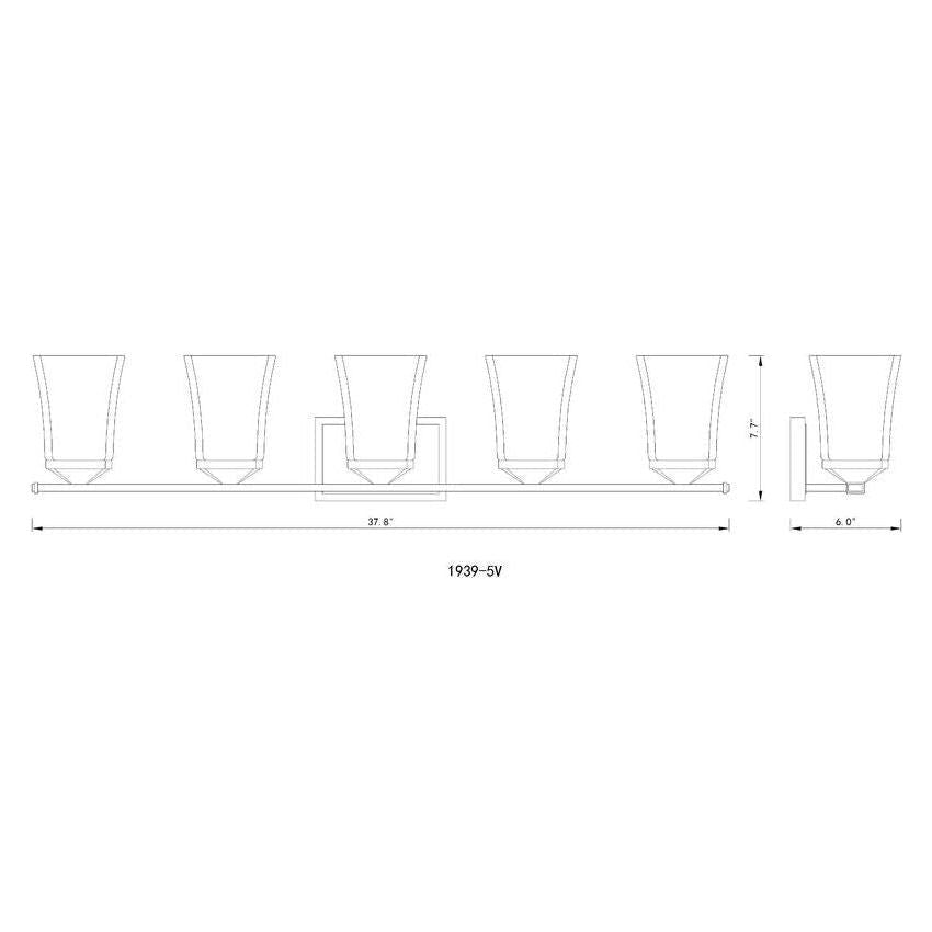 Z-Lite - Darcy 5-Light Vanity Light - Lights Canada