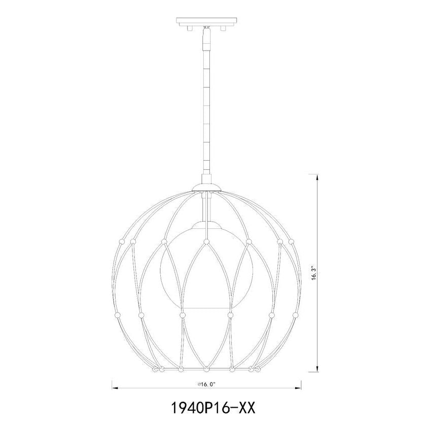 Z-Lite - Elle 1-Light Pendant - Lights Canada