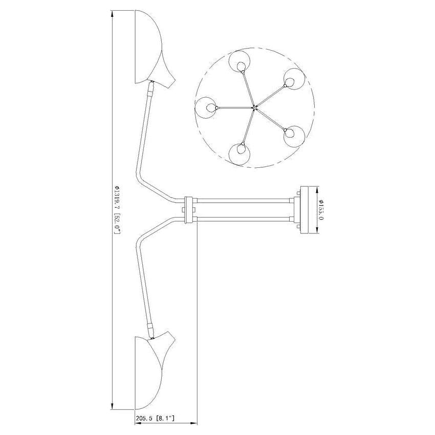 Bellamy 5-Light Semi Flush Mount