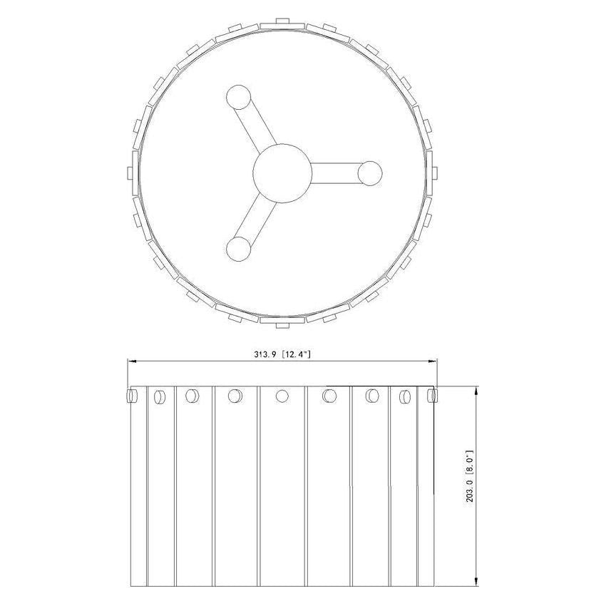 Glacier 3-Light Flush Mount