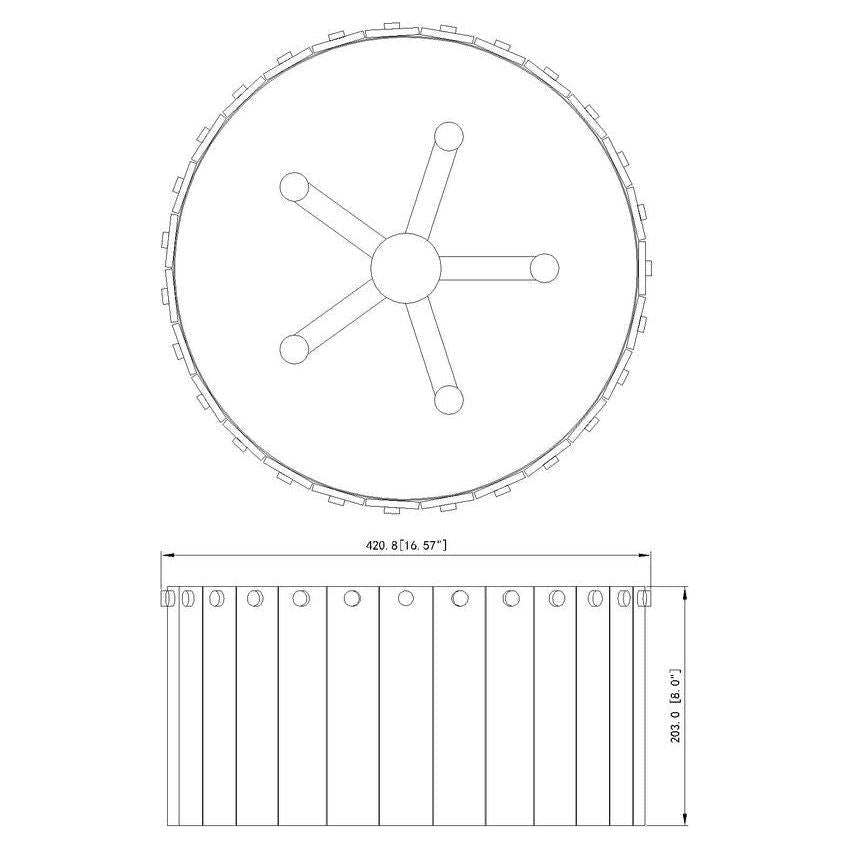 Glacier 5-Light Flush Mount