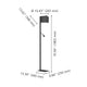 Foligno 71" Floor Lamp with LED Gooseneck Reading Lamp