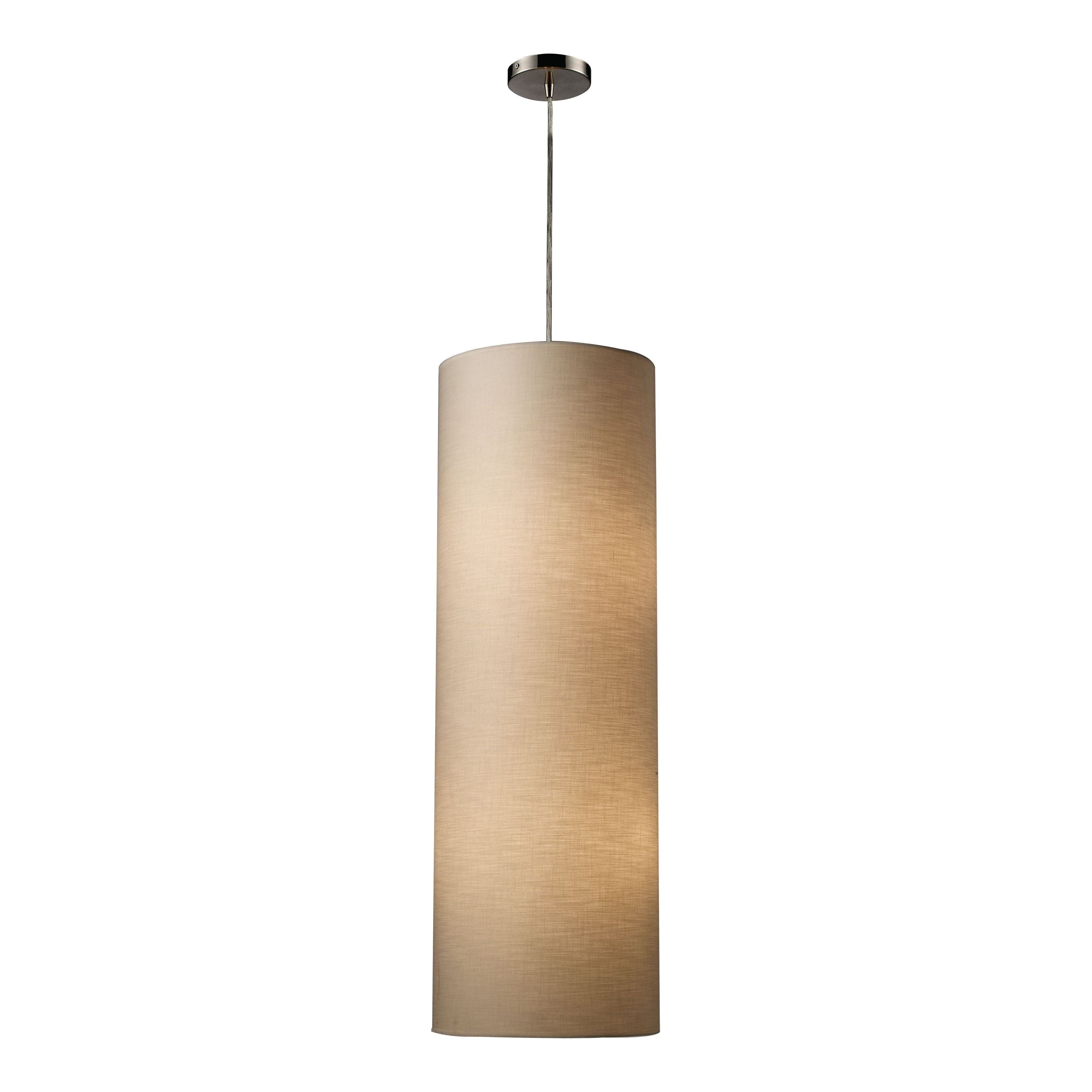 Fabric Cylinders 12" Wide 4-Light Pendant