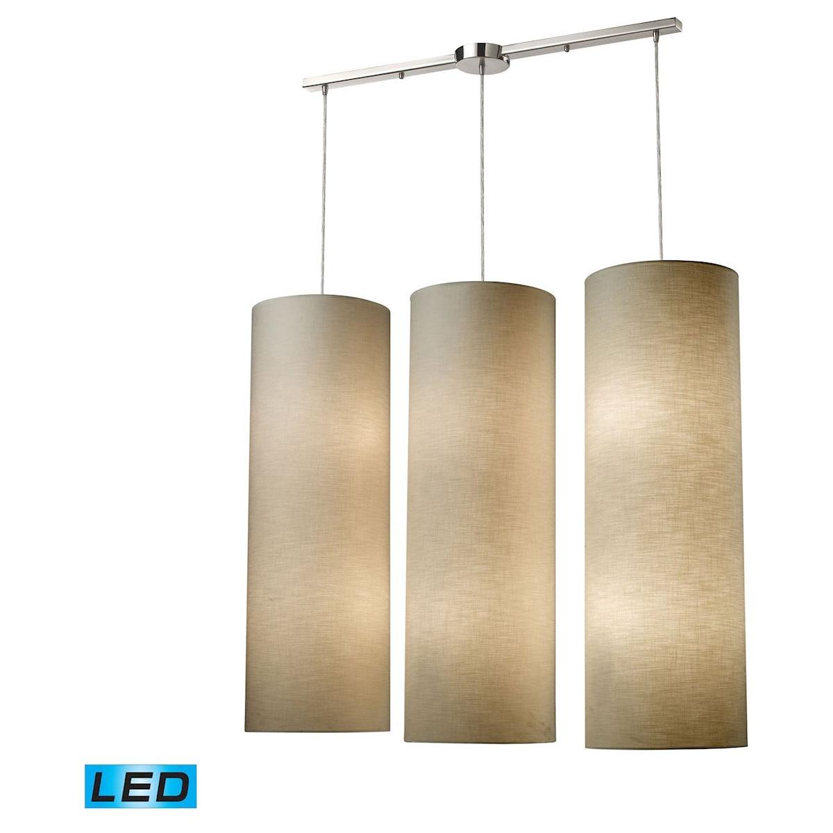 Fabric Cylinders 43" Wide 12-Light Pendant