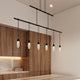 Suspenders 48" 2-Tier Linear with Crystal Teardrop Luminaires