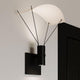 Suspenders Standard Single Sconce with Bar-Mounted Duplex Cylinders with Flood Lens & Parachute Reflector
