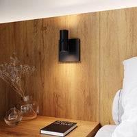 Suspenders Standard Single Sconce with Bar-Mounted Duplex Cylinders with Flood Lenses
