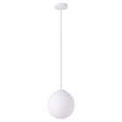 White pendant light on a white background