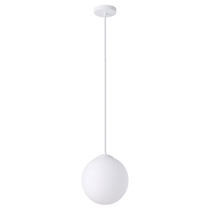 White pendant light on a white background