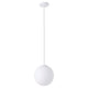 White pendant light on a white background