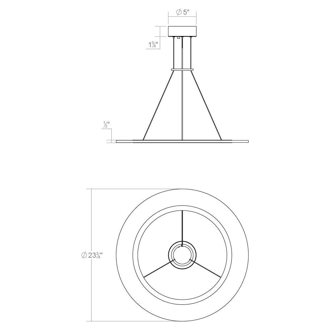 Arctic Rings 24" Single LED Ring Pendant