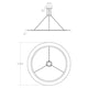Arctic Rings 36" Single LED Ring Pendant