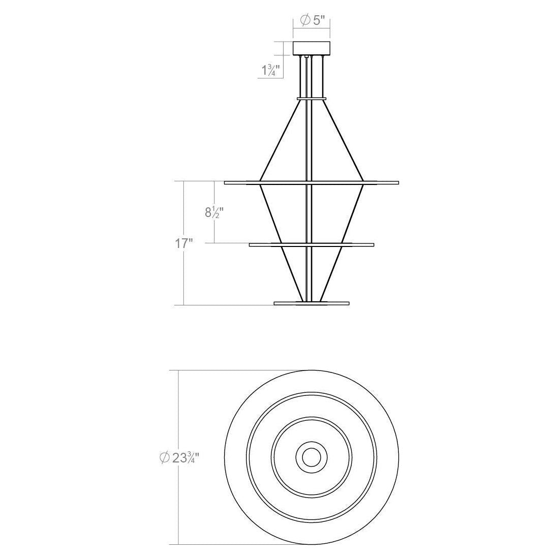 Arctic Rings Small Triple LED Ring Pendant