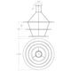 Arctic Rings Large Triple LED Ring Pendant