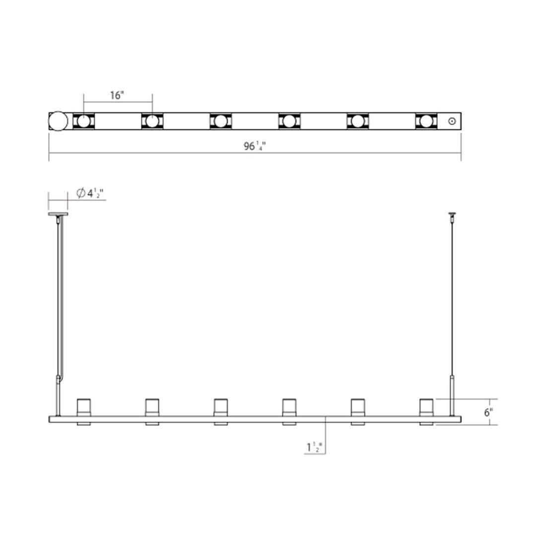 Intervals 8' Linear LED Pendant