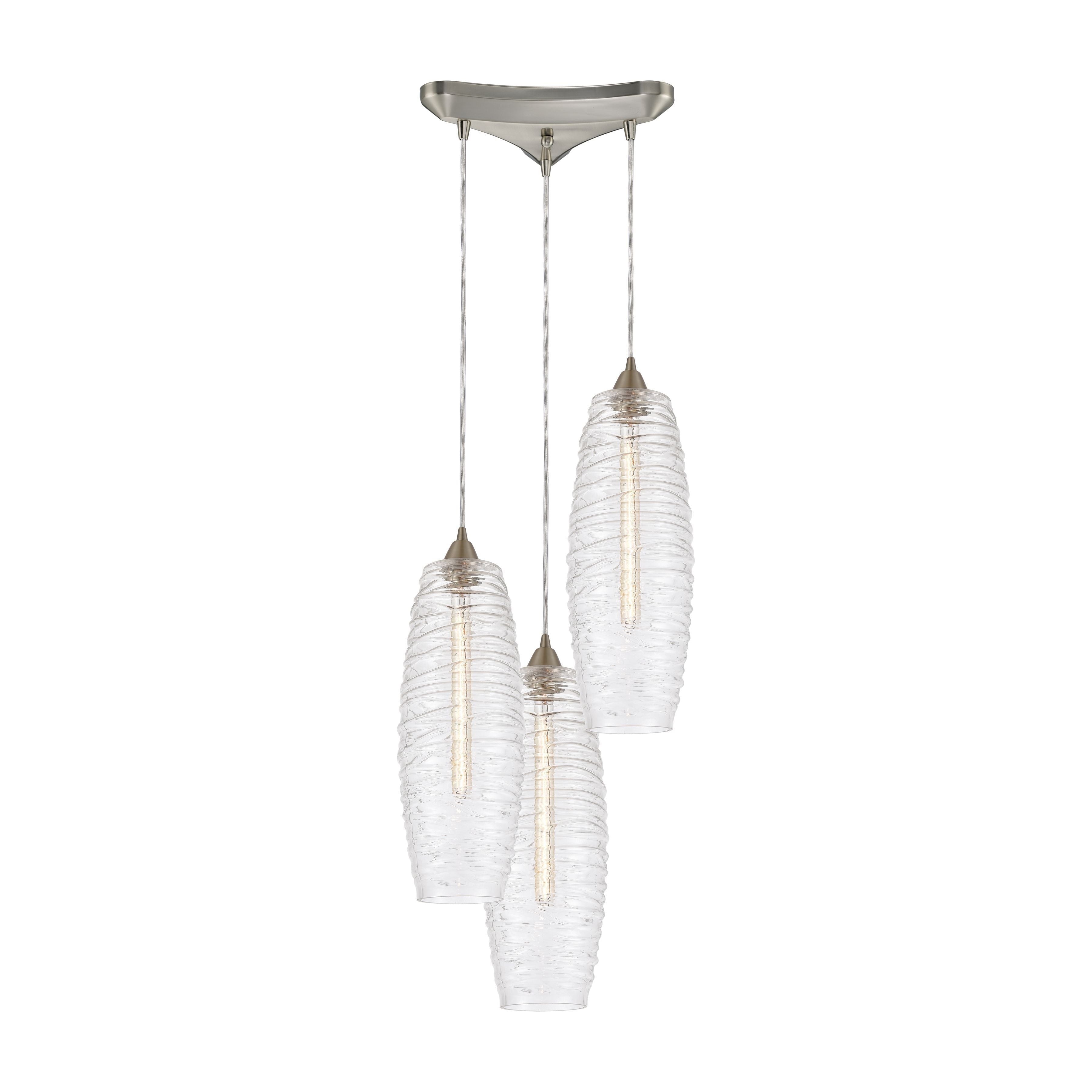 Liz 12" Wide 3-Light Multi Pendant