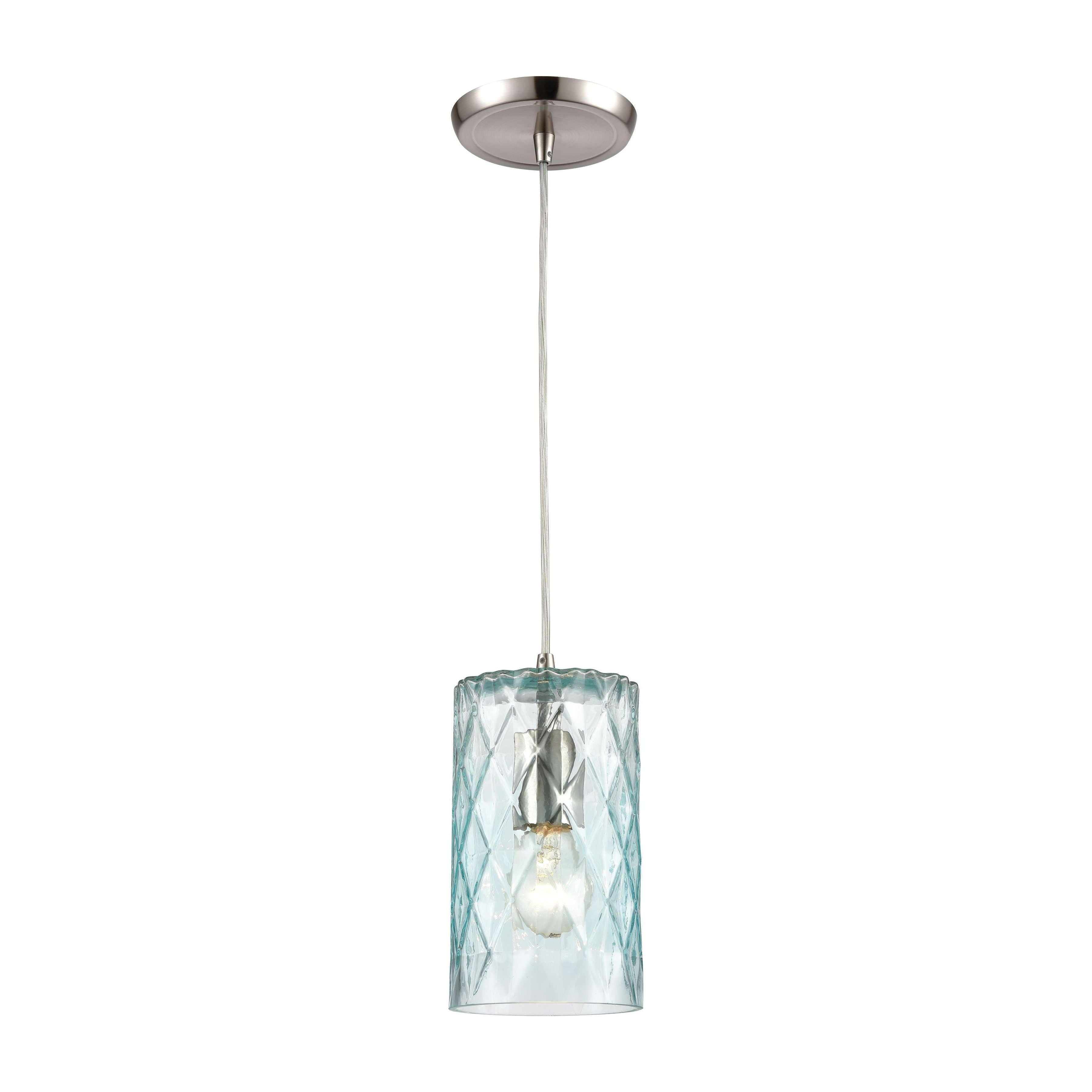 Diamond Pleat 5" Wide 1-Light Pendant