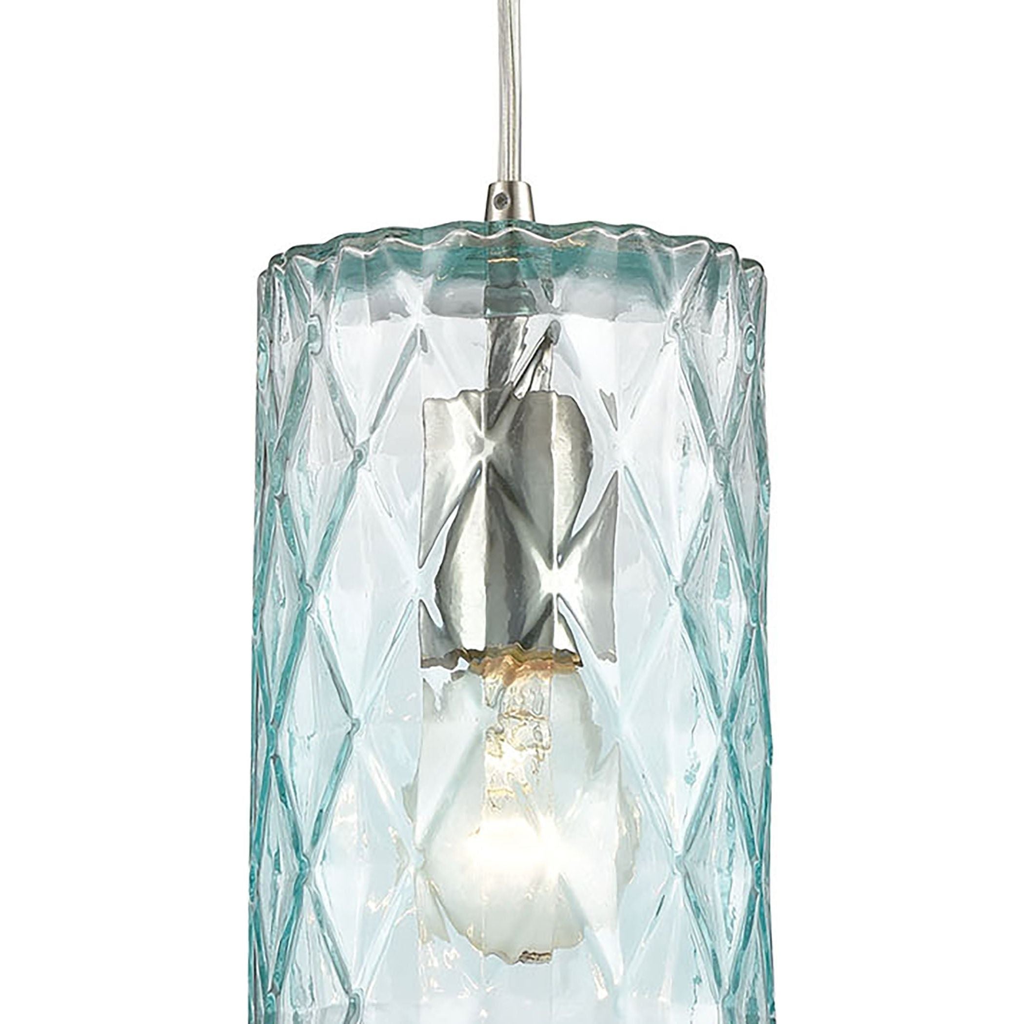 Diamond Pleat 5" Wide 1-Light Pendant