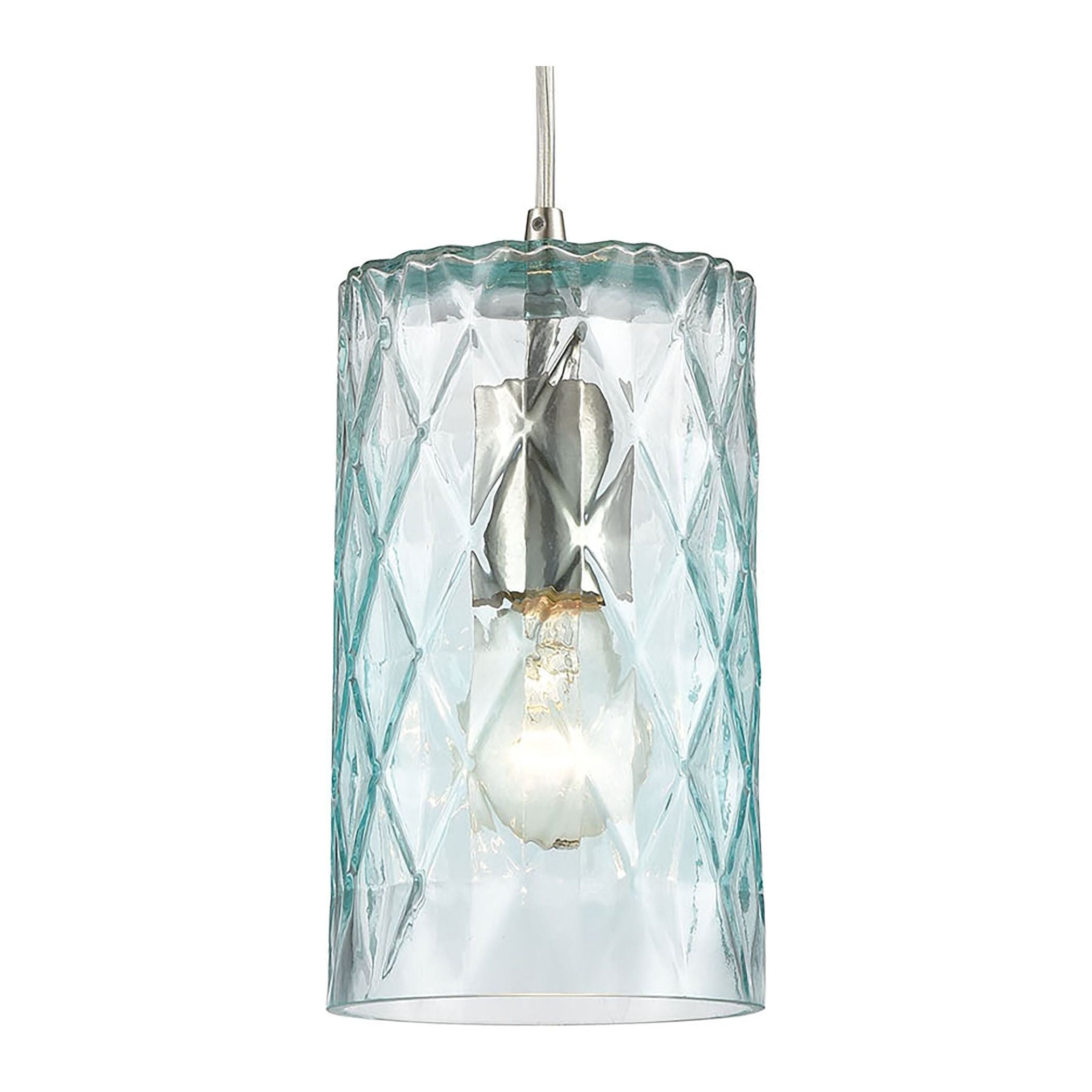 Diamond Pleat 5" Wide 1-Light Pendant