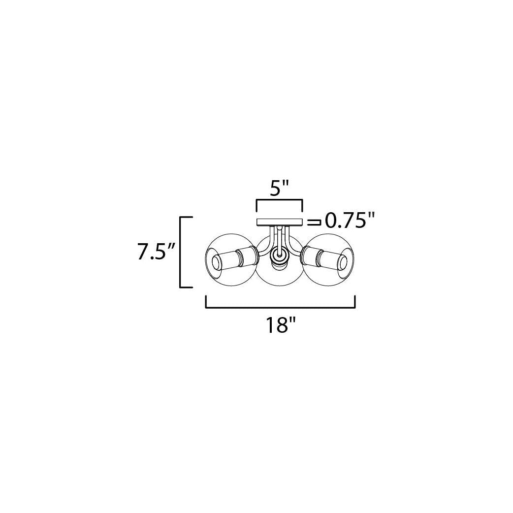 Knox 3-Light Semi-Flush Mount