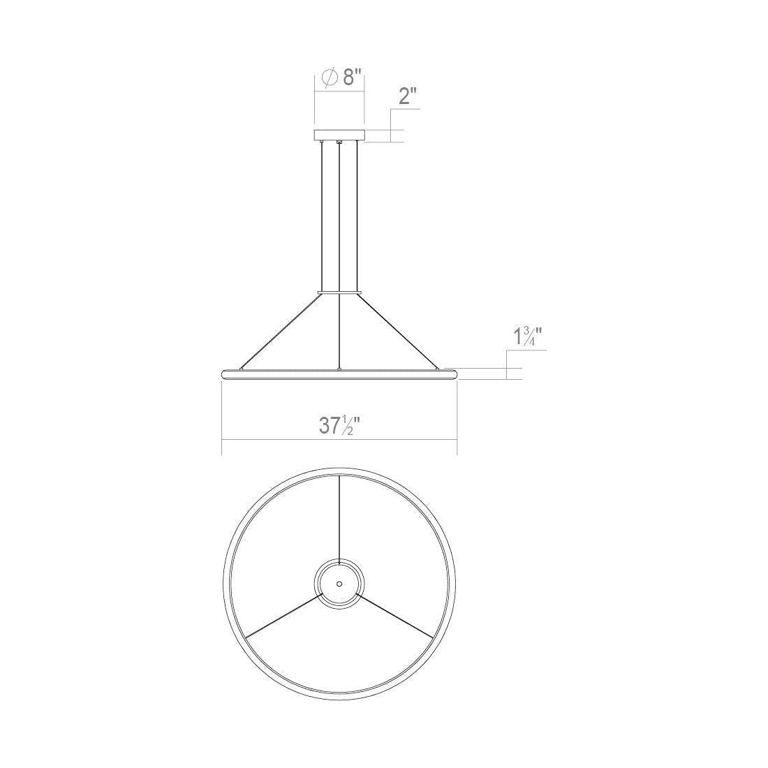 Luna 36" Round LED Pendant