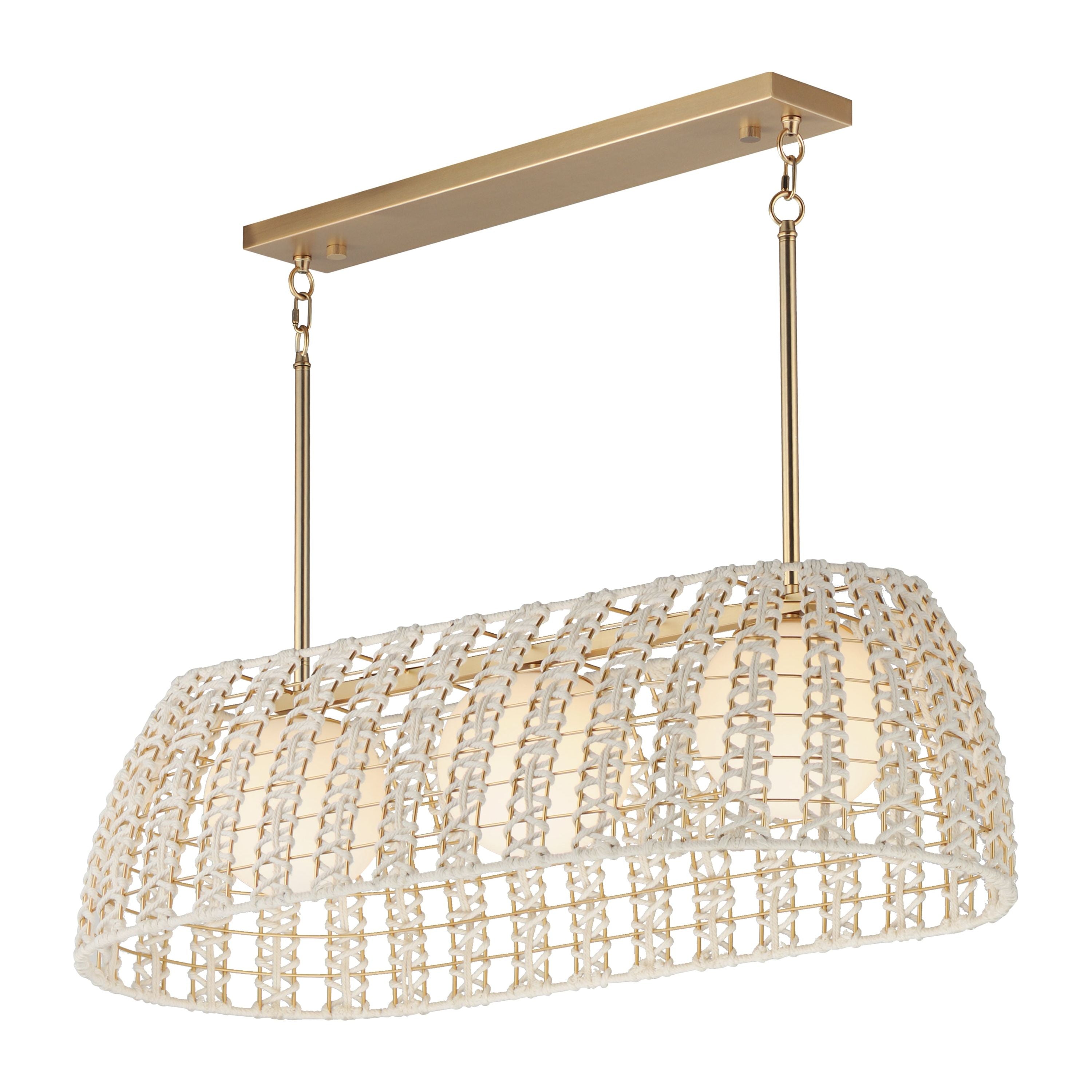 Macrame 3-Light Linear Pendant