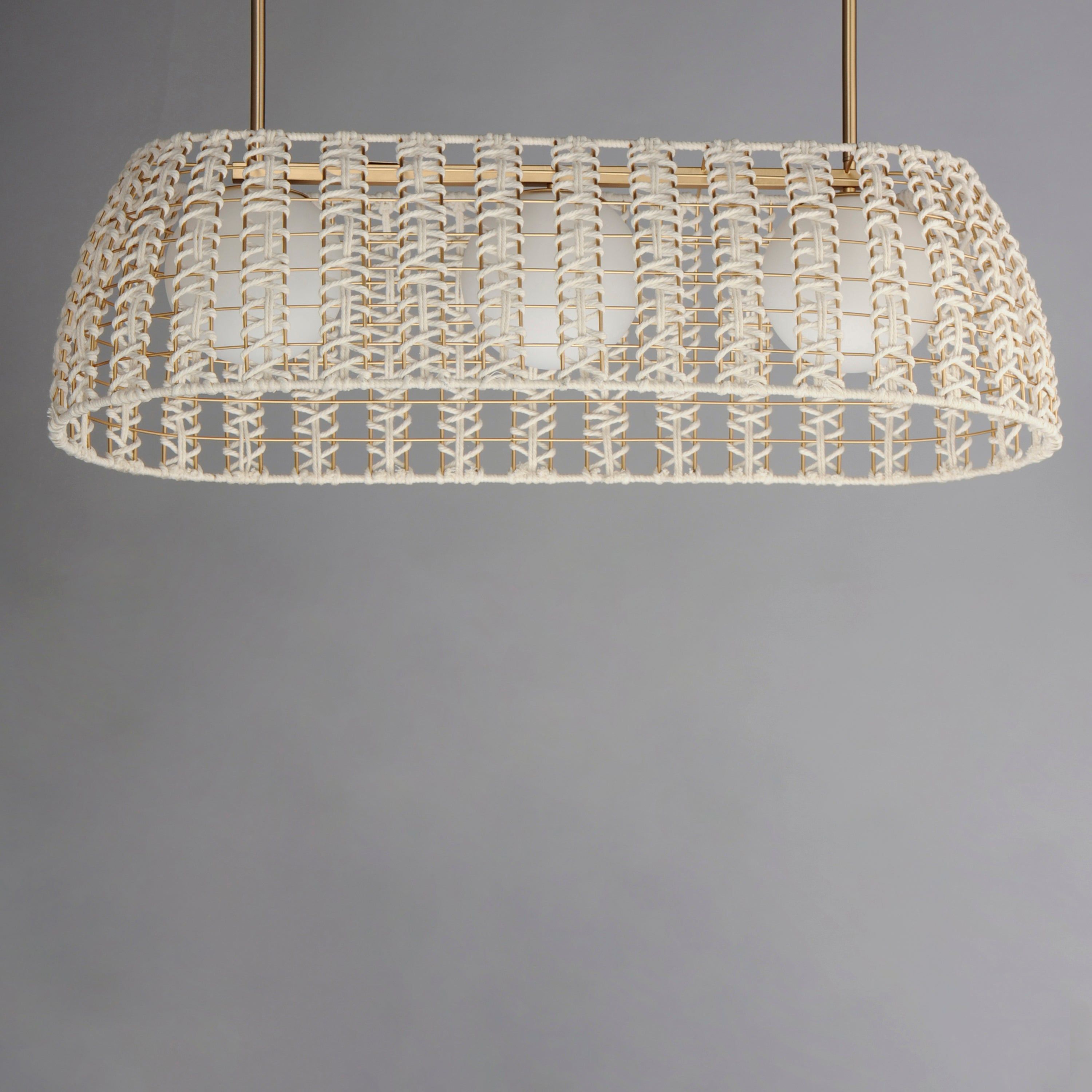 Macrame 3-Light Linear Pendant