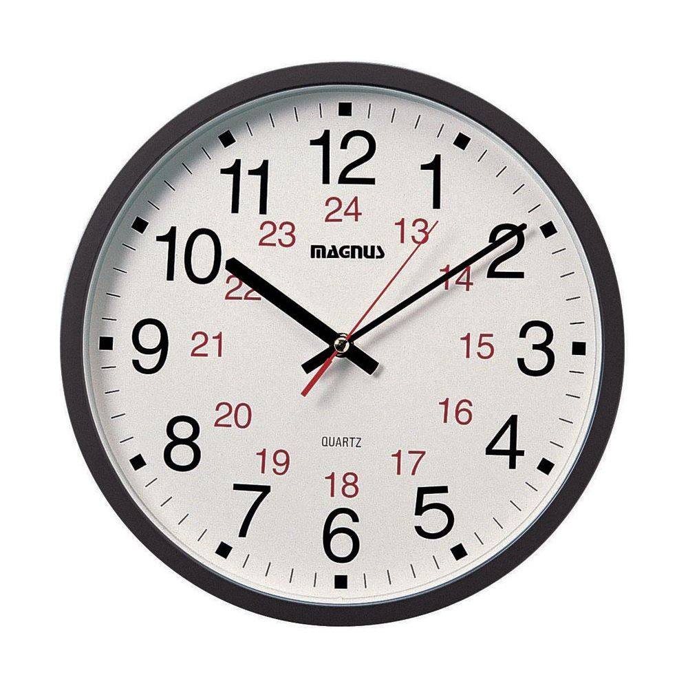 Magnus 12" Office Clock 12/24