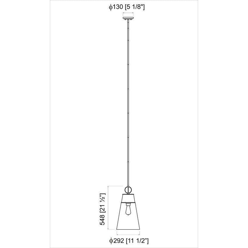 Wentworth 1-Light 12" Pendant