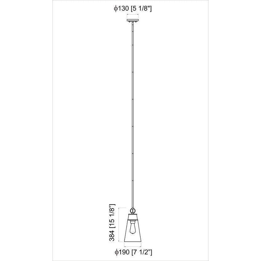 Wentworth 1-Light 8" Pendant