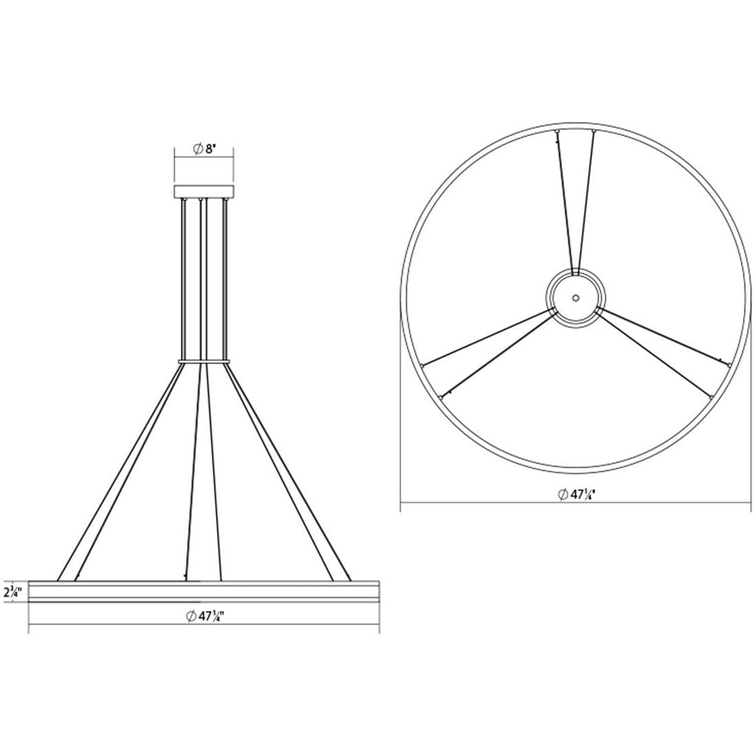 Double Corona 48" LED Ring Pendant