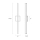 Stiletto 32" Dimmable LED Sconce/Bath Bar