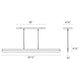 Stiletto 32" LED Pendant (with 20' Cord)