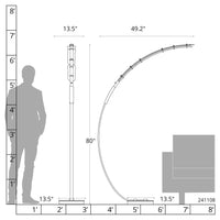 Glissade LED Arc Floor Lamp