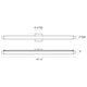 Tubo Slim LED 40" LED Bath Bar with Drum Trim