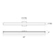 Tubo Slim LED 40" LED Bath Bar with Flat Trim