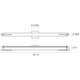 Tubo Slim LED 40" LED Bath Bar with Spine Trim