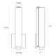 Tubo Slim LED 12" LED Sconce with Drum Trim