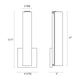 Tubo Slim LED 12" LED Sconce with Flat Trim