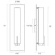 Tubo Slim LED 12" LED Panel Sconce with Spine Trim