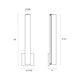Tubo Slim LED 18" LED Sconce with Spine Trim