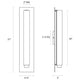 Tubo Slim LED 18" LED Panel Sconce with Drum Trim