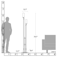 Metra Twin Tall Floor Lamp