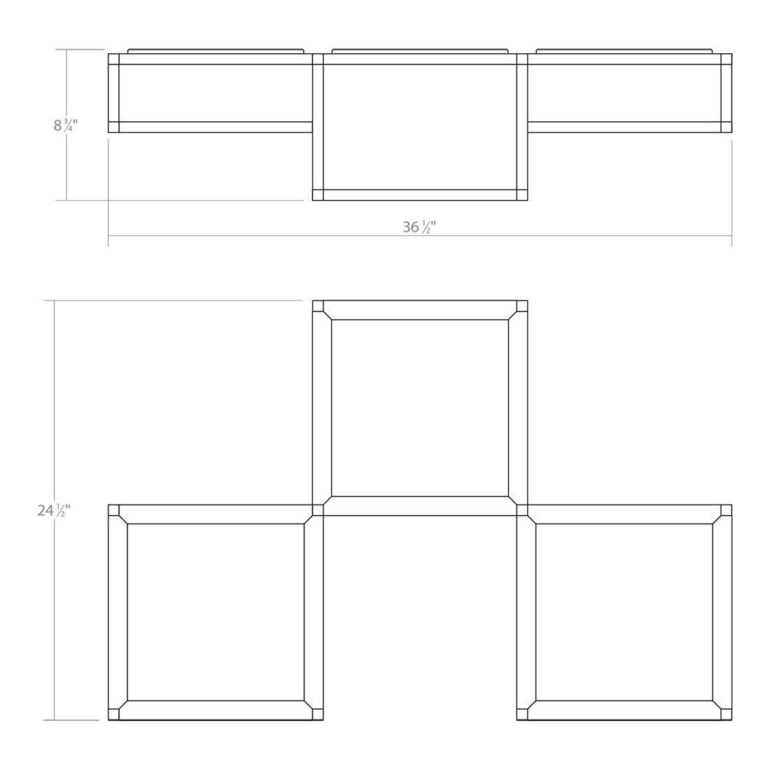 Cubix 3-Light LED Surface Mount