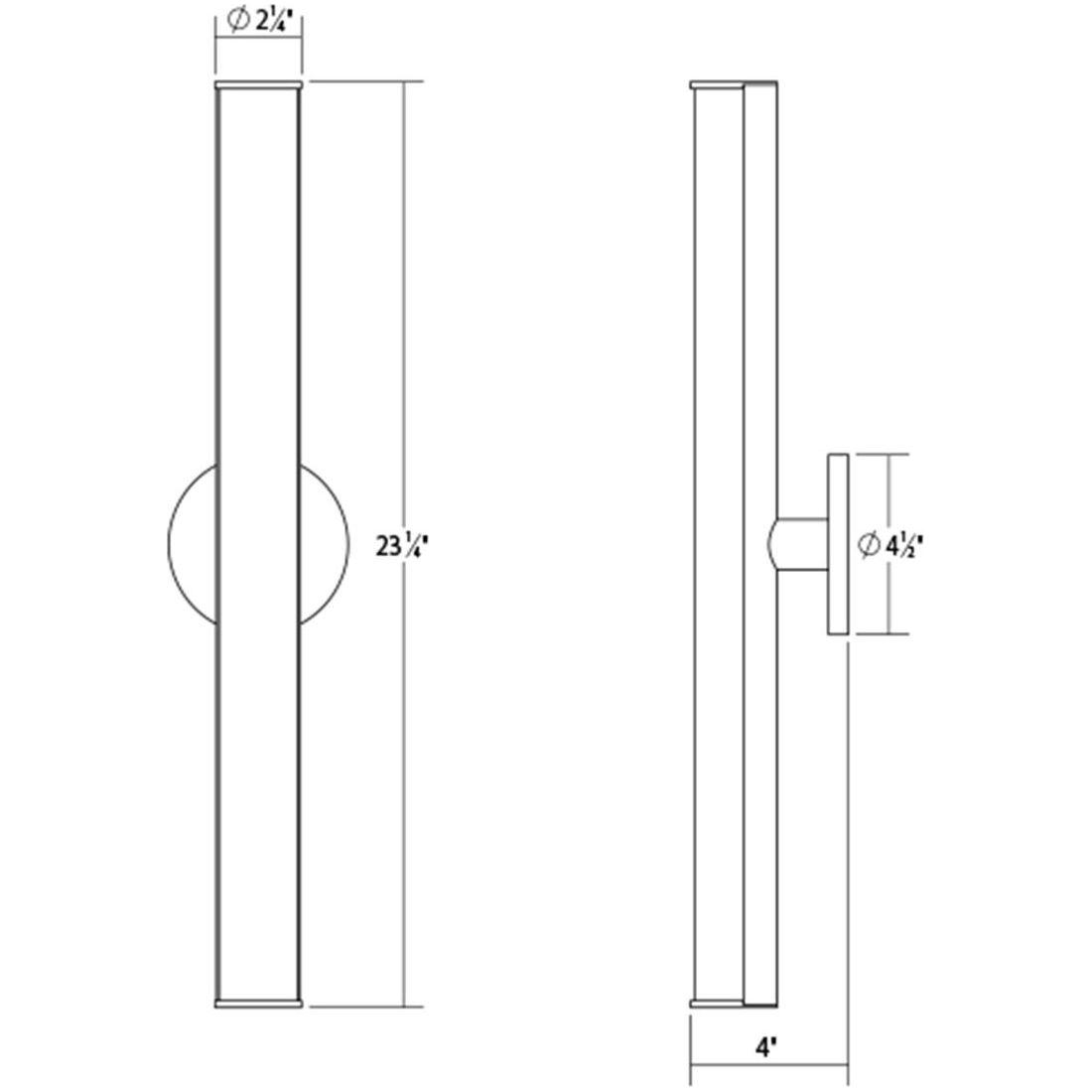 Bauhaus Columns 24" LED Bath Bar